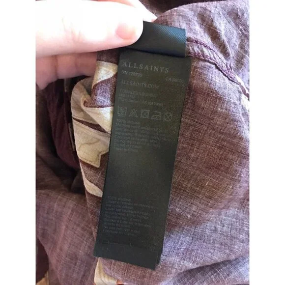 All Saints silk Button up - Picture 4 of 5